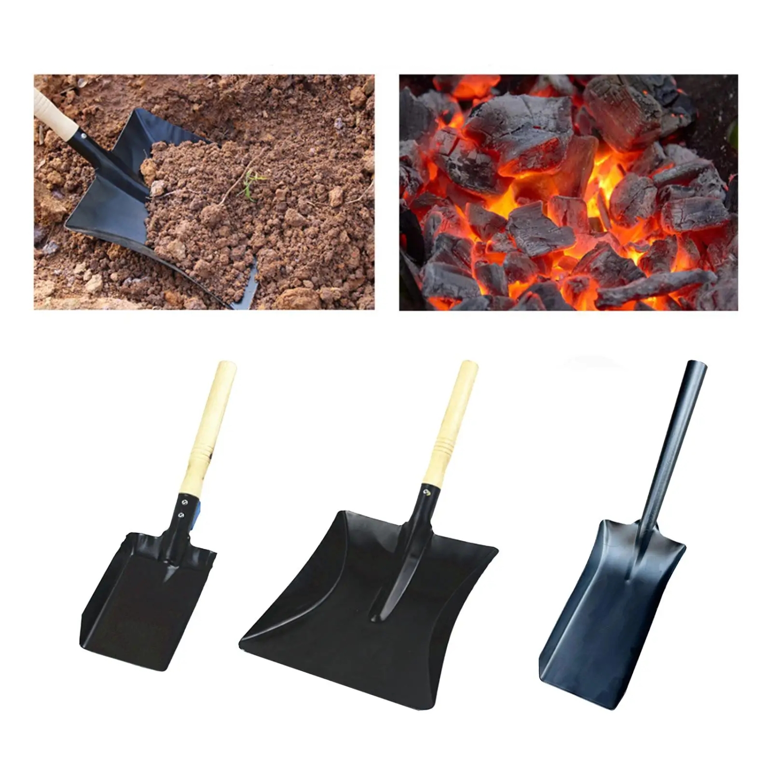 Multifunctional Shovel Iorn Camping Axe Digging Trench Survival Saw Gardening Tool Small Tools Multi Tool Fireplace Cleaning