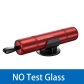 Red no test glass