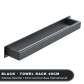 Black Towel Bar 40cm