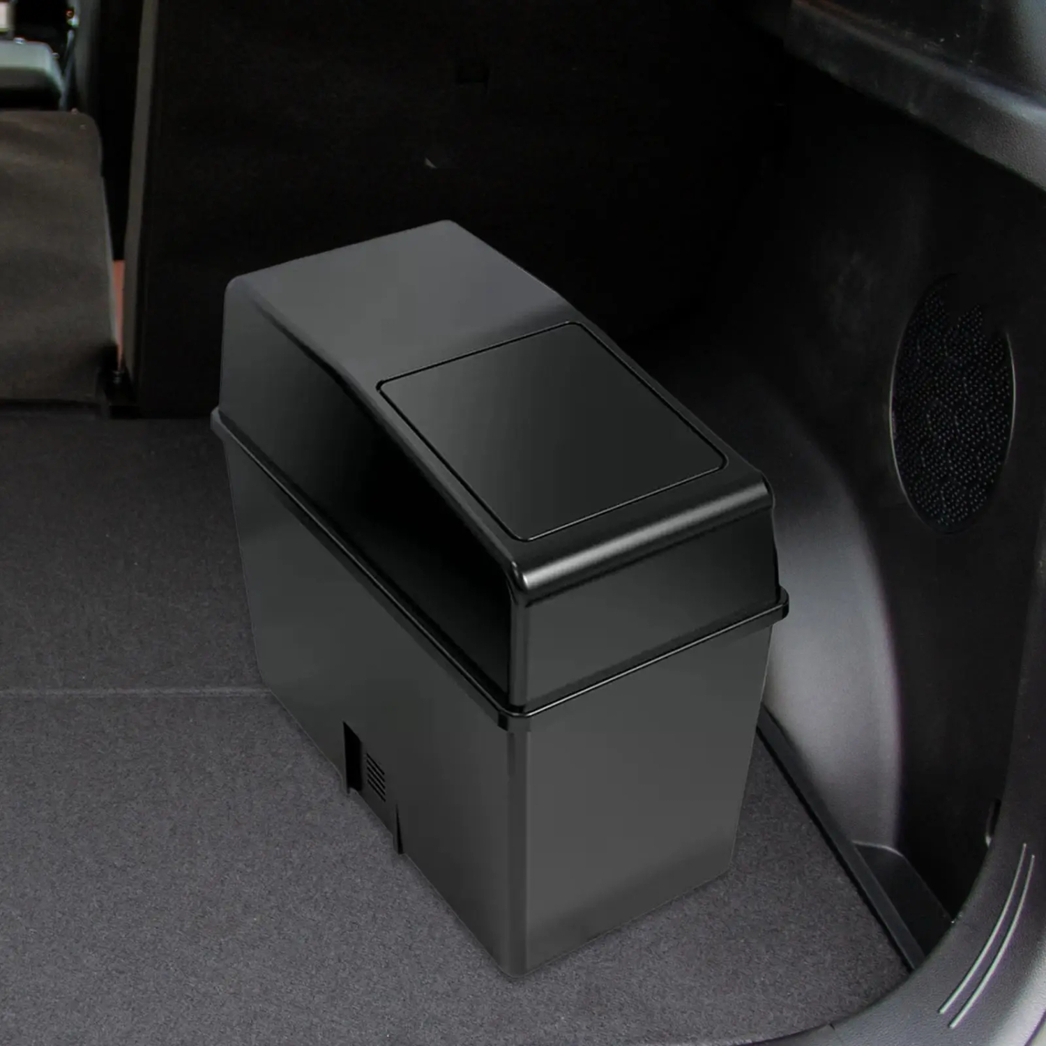 Car Trash Can with Lid Garbage Bin Storage Waste Container Bathroom with Fixed Clip Trash Bin Garbage Can for RV Camping