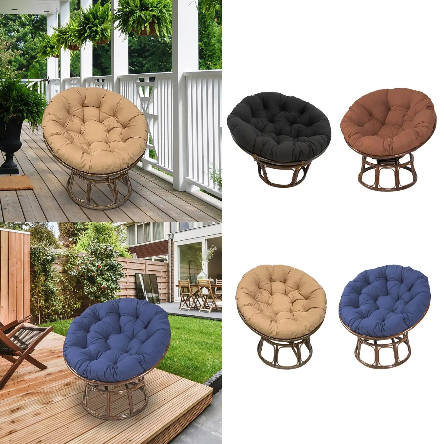 Patio Seat Cushion Hammock Chair Pad for Garden Egg Chair Office Kitchen