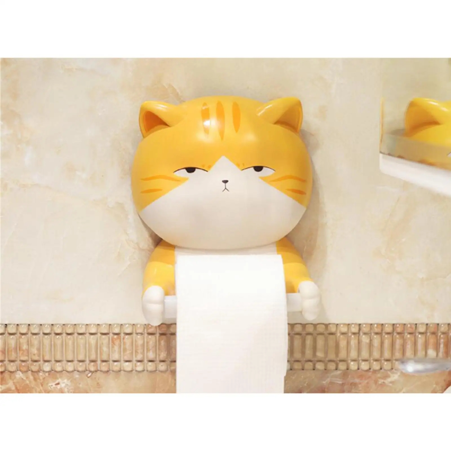 Novelty Cute Cat Toilet Paper Holder Tissue Stand Hanger Organizer Ornament