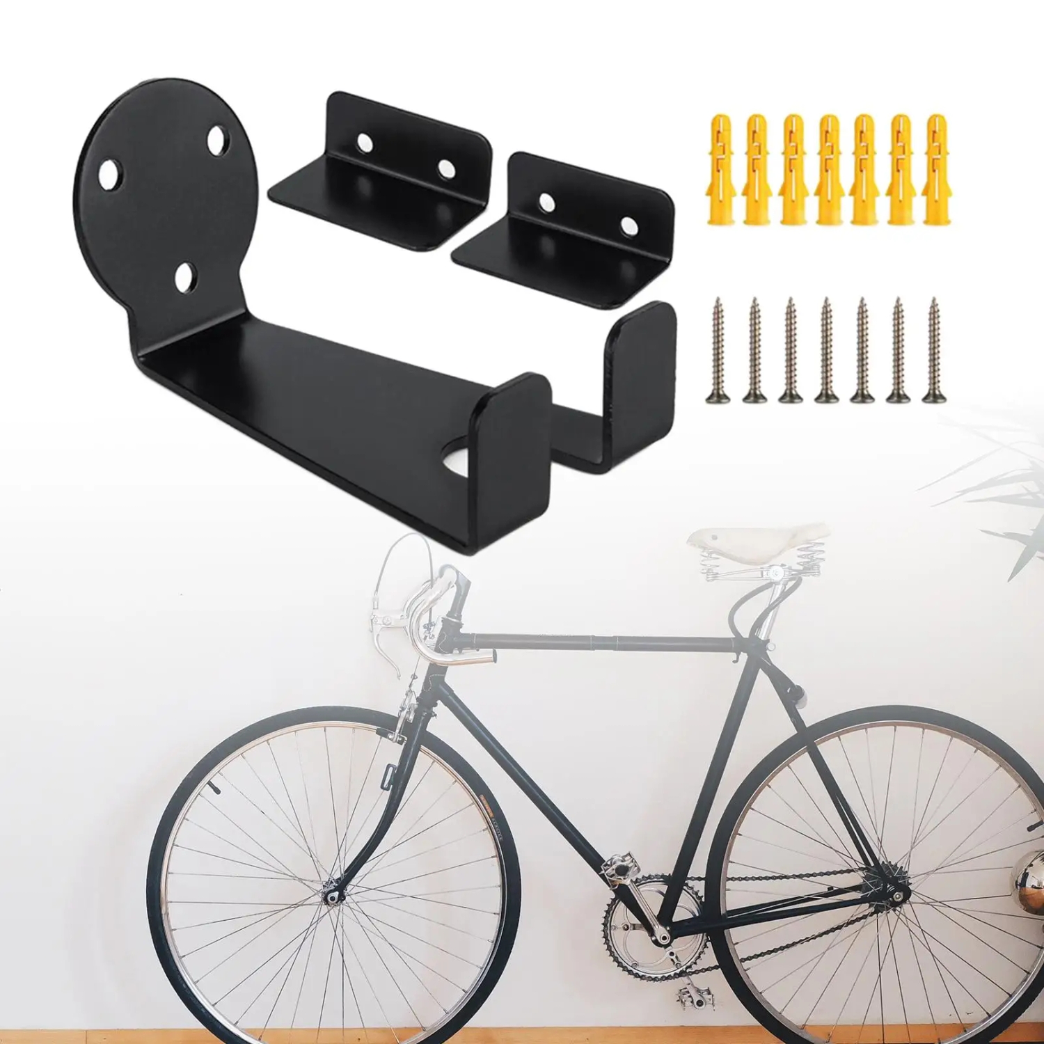 Bicycle Wall Mount, Garage Bike Hanger Bicycle Display Stand Bike Hooks for Mountain, Road, Bicycles Indoor Space Saving