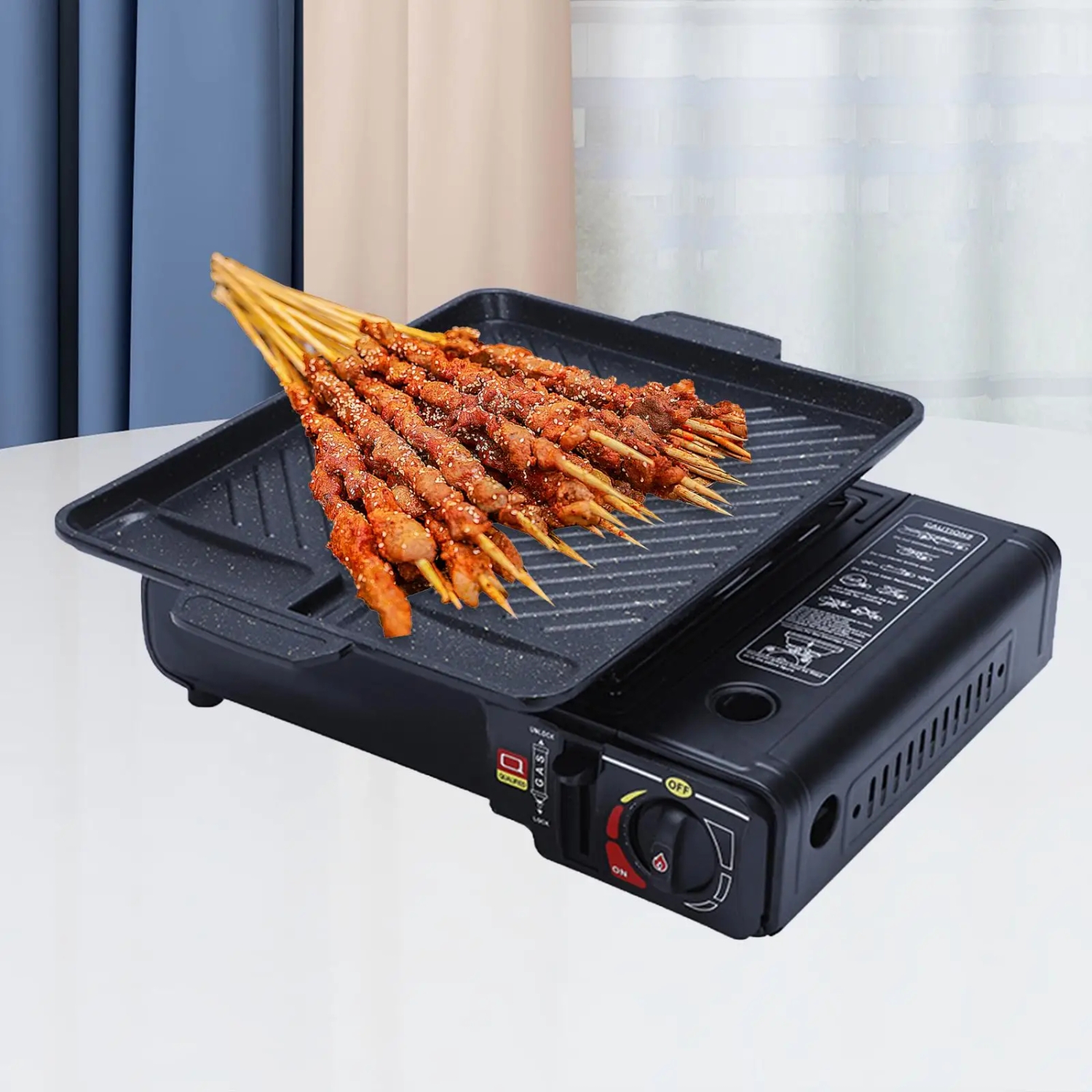 Aluminum Alloy Barbecue Grill Pan Griddle Grill Plate Multipurpose Korean Style Grilling Pan for Kitchen Home Party Restaurant