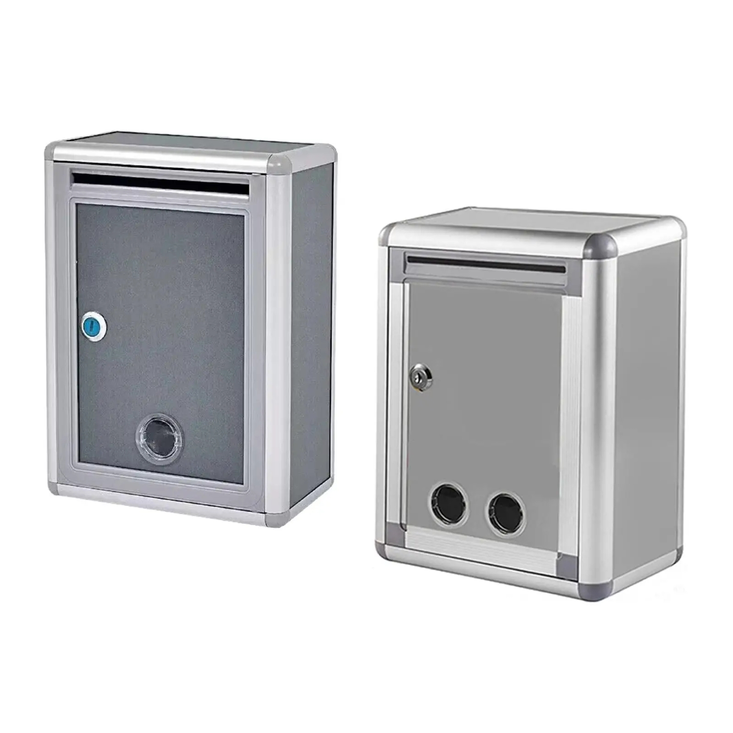 Locking Wall Mounted box Metal Post Box Rustproof Outside Large Capacity