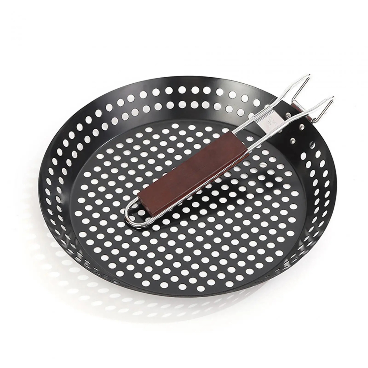 Grilling Skillet Round BBQ Griddle Roasting Cooking Outdoor Pan for Kitchen Utensils Outdoor Indoor Cooking Backpacking Home