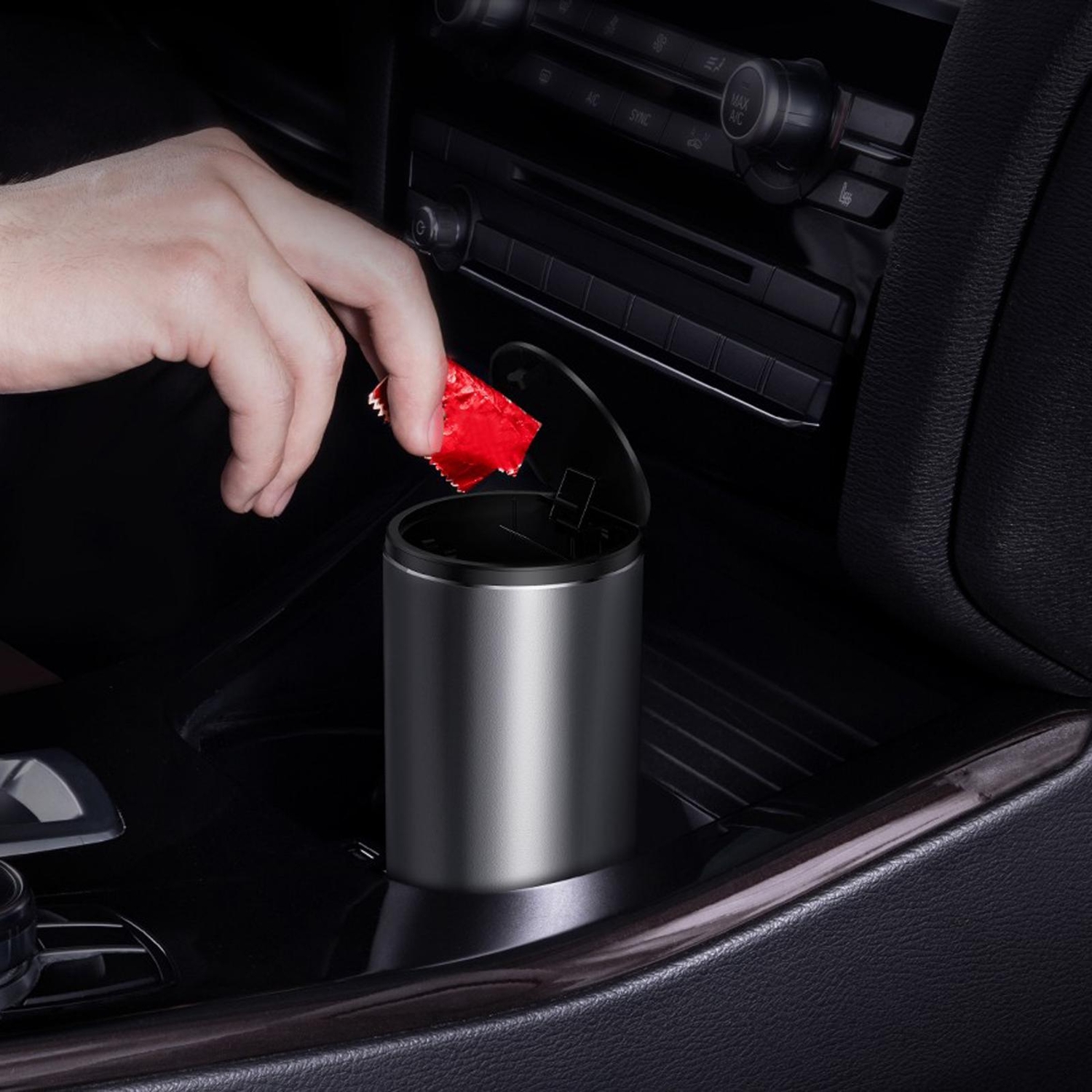 Alloy ABS Car Trash Can Auto Organizer Storage Bag Car Garbage Bin Ashtray Dust Case Holder Car Accessories мусорное ведро