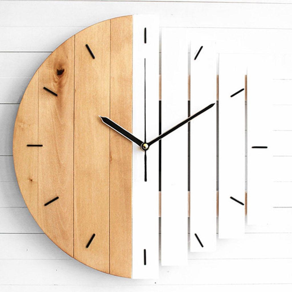 Modern Hanging Wall Clock Silent Bedroom Living Room Home Shops Decor