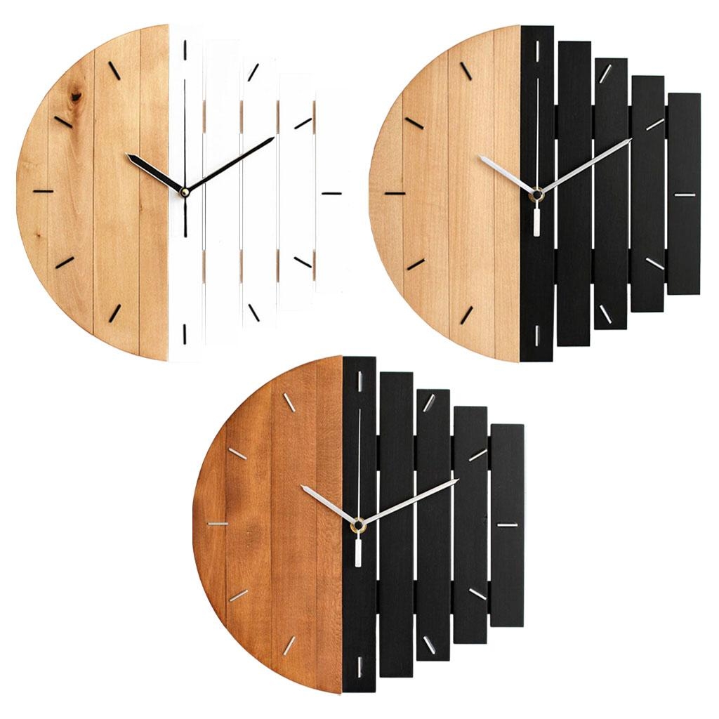 Modern Hanging Wall Clock Silent Bedroom Living Room Home Shops Decor