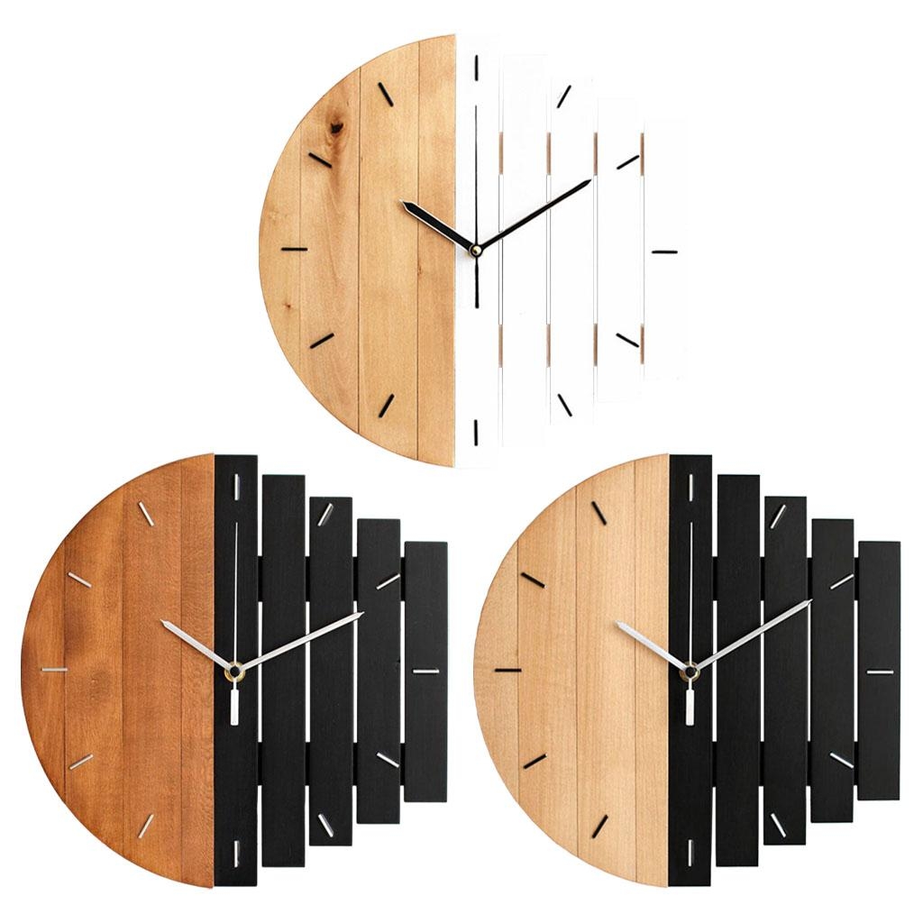 Modern Hanging Wall Clock Silent Bedroom Living Room Home Shops Decor