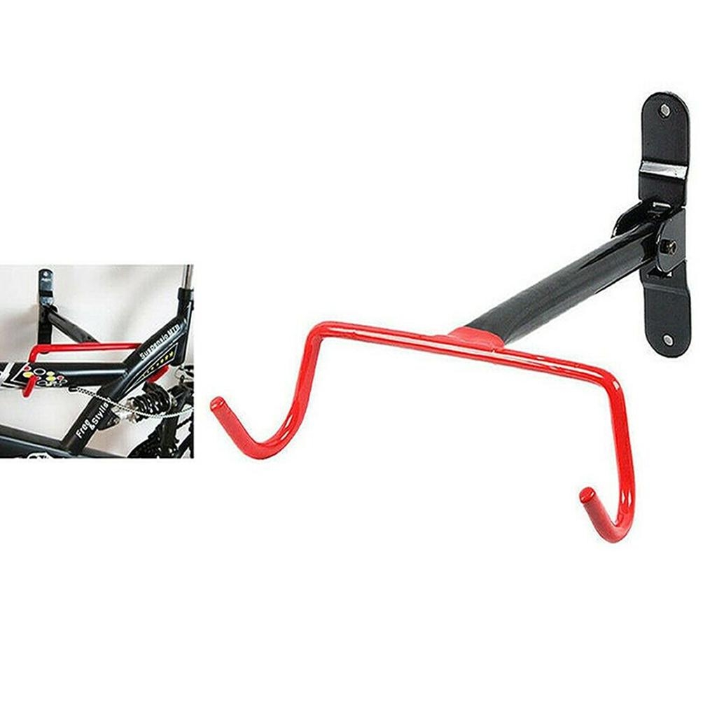 Bike Wall Mount Rack Hook Hanger Room Indoor Bike Holder Folding Flip Up Rack Bike Rubber Coated Hanger Space Saving