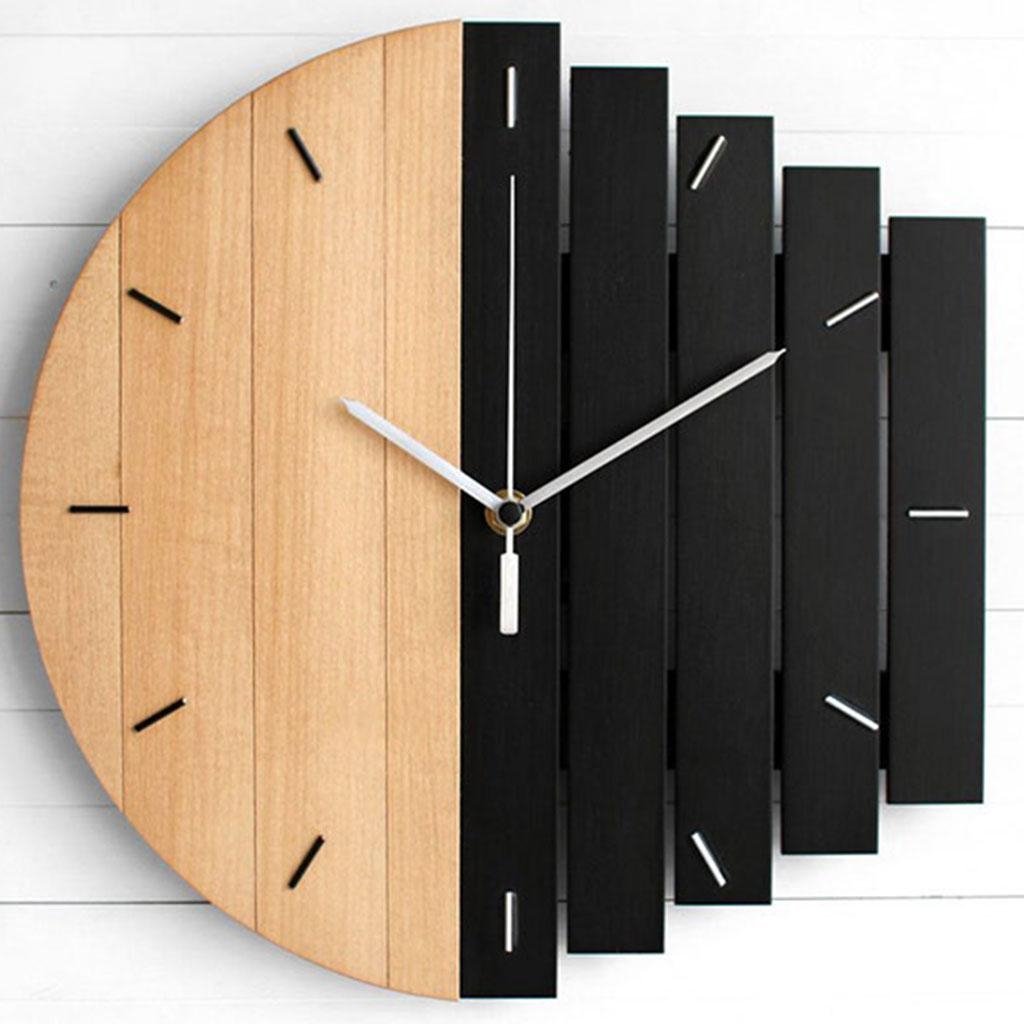 Modern Hanging Wall Clock Silent Bedroom Living Room Home Shops Decor