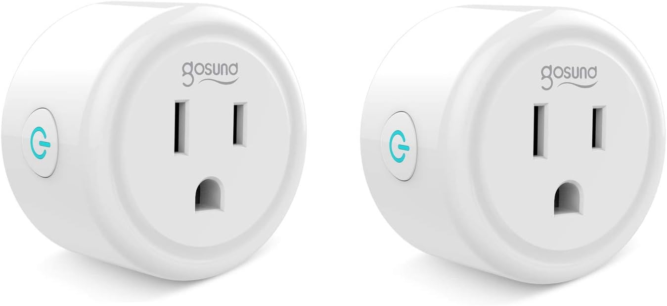 Smart Plug Gosund Wifi Outlet Work with Alexa & Google Assistant, Mini Socket with Timer Surge Protector Function, FCC ETL Certification(2 Pack）