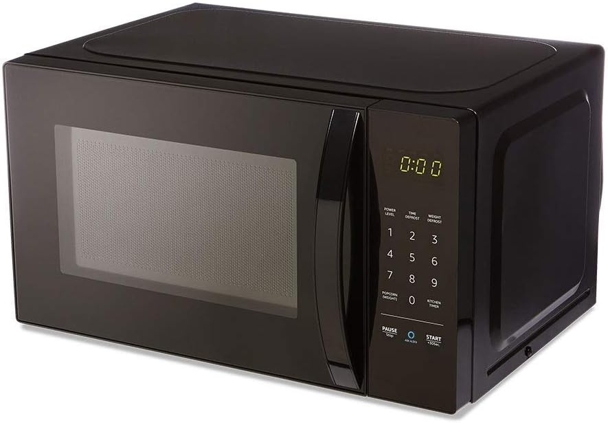 Basics Microwave, Small, 0.7 Cu. Ft, 700W, Works with Alexa