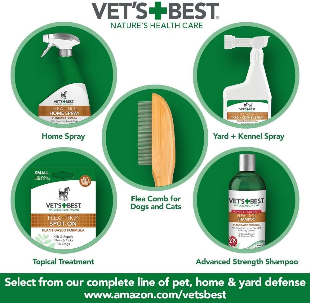 Vet's Best Flea and Tick Home Spray | Flea Treatment for Dogs and Home | Flea Killer with Certified Natural Oils
