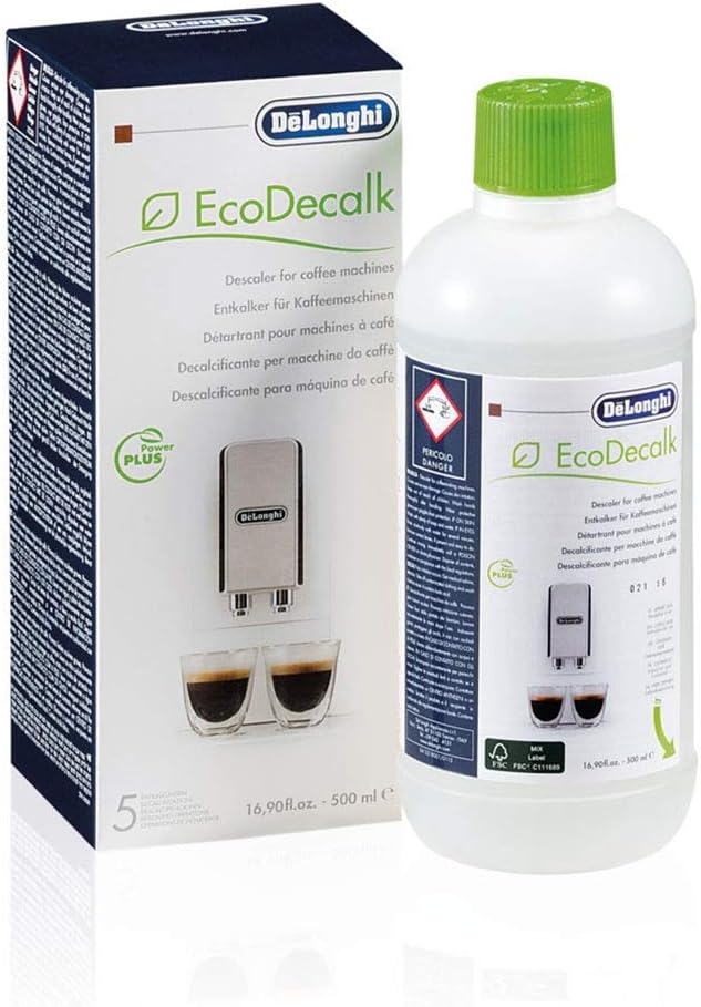 De'Longhi EcoDecalk Descaler, Eco-Friendly Universal Descaling Solution for Coffee & Espresso Machines, 16.90 oz (5 uses)