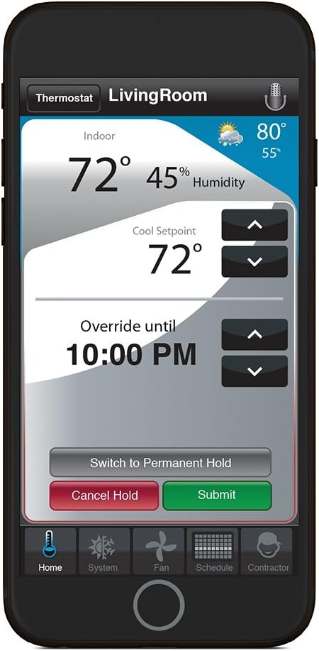 Honeywell Home Wi-Fi 7-Day Programmable Thermostat (RTH6580WF), Requires C Wire, Works with Alexa