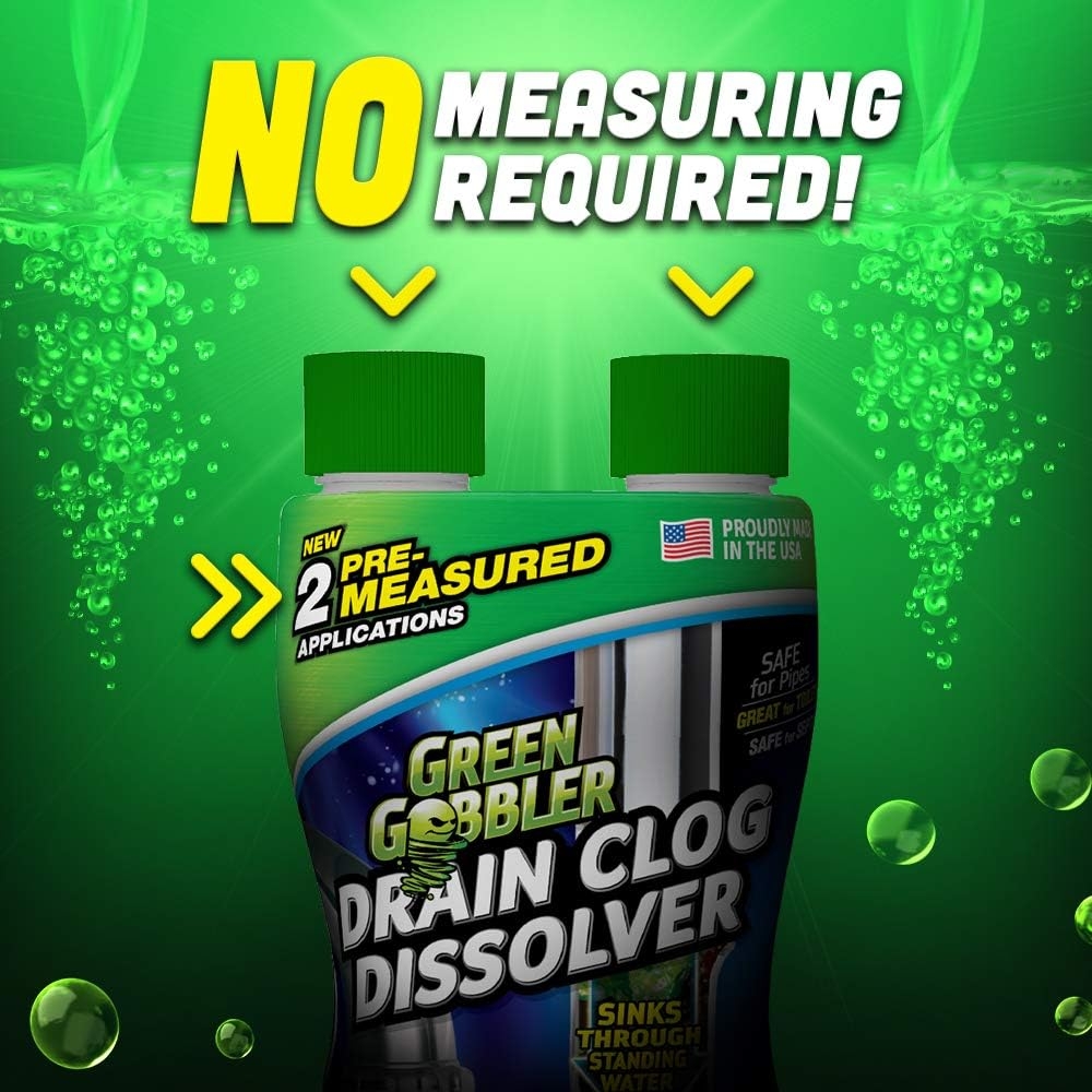 DISSOLVE Liquid Hair & Grease Clog Remover | Drain Opener | Drain cleaner | Toilet Clog Remover, 31 oz