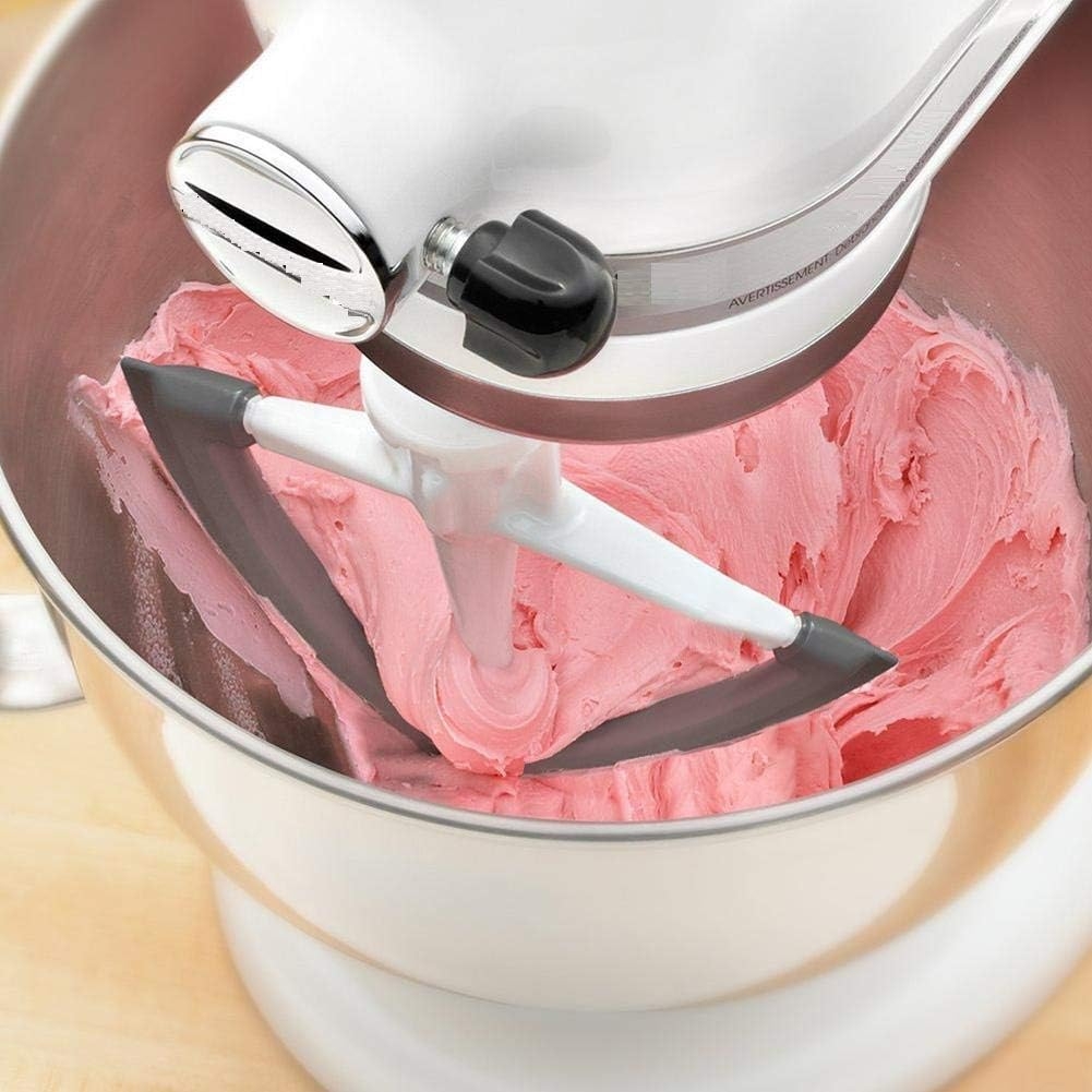 Flex Edge Beater for Kitchen-Aid 4.5-5 Quart Tilt-Head Stand Mixer As Scraper Paddle Replacement with Silicone Edges by Gvode