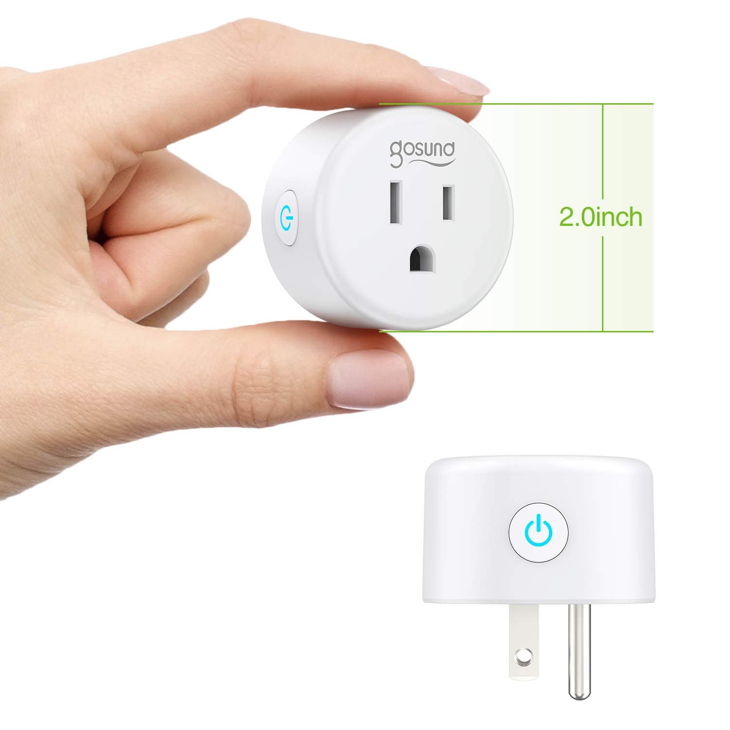 Smart Plug Gosund Smart Wifi Outlet Works with Alexa and Google Home, 2.4G Wifi Only, No Hub Required, ETL and FCC Listed 4 Pack [Upgraded Version]