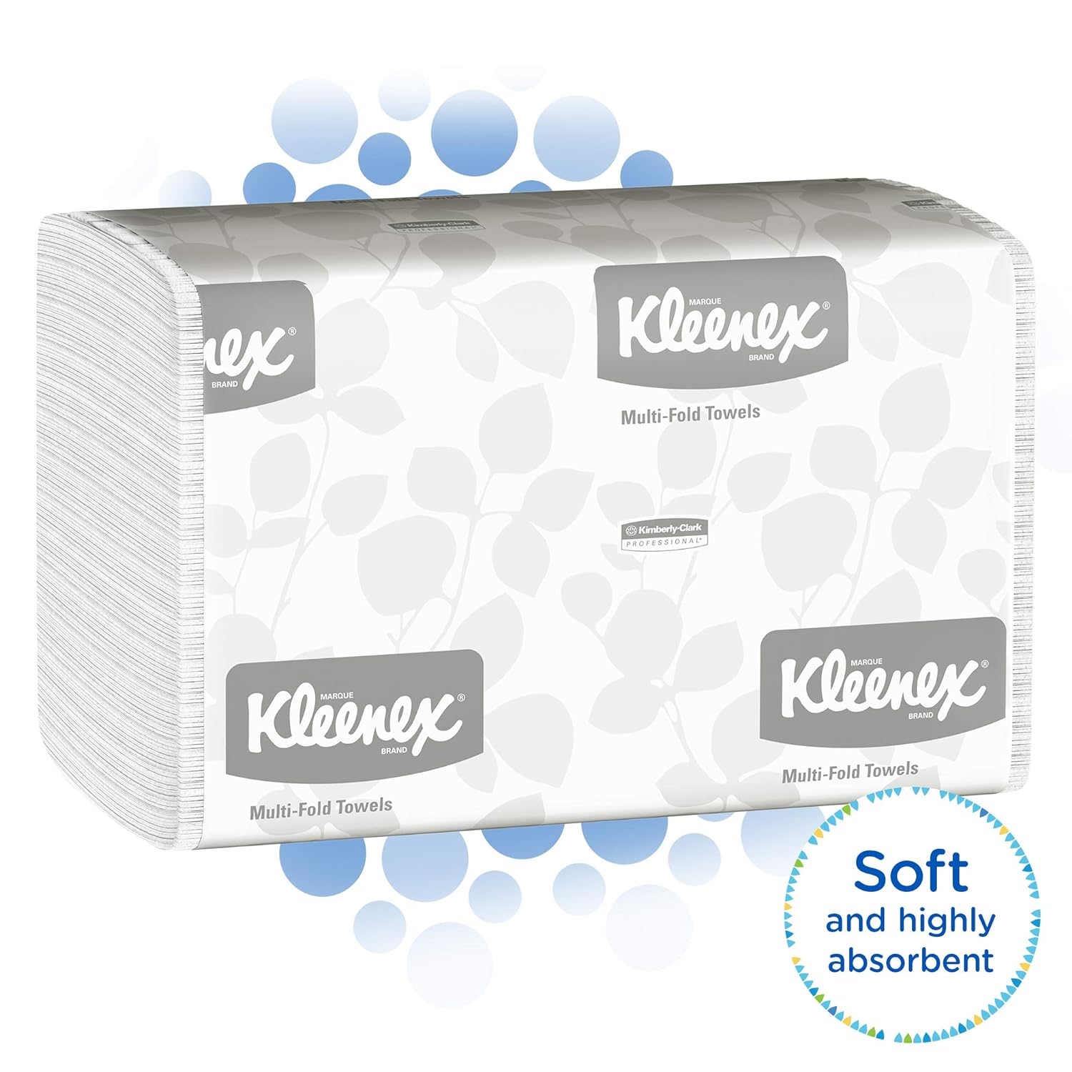 Kleenex Multifold Paper Towels (01890), White, 16 Packs / Case, 150 Tri Fold Paper Towels / Pack, 2,400 Towels / Case
