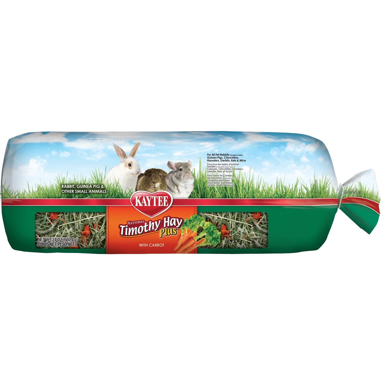 Kaytee Timothy Hay Plus with Carrots for Rabbits & Small Animals