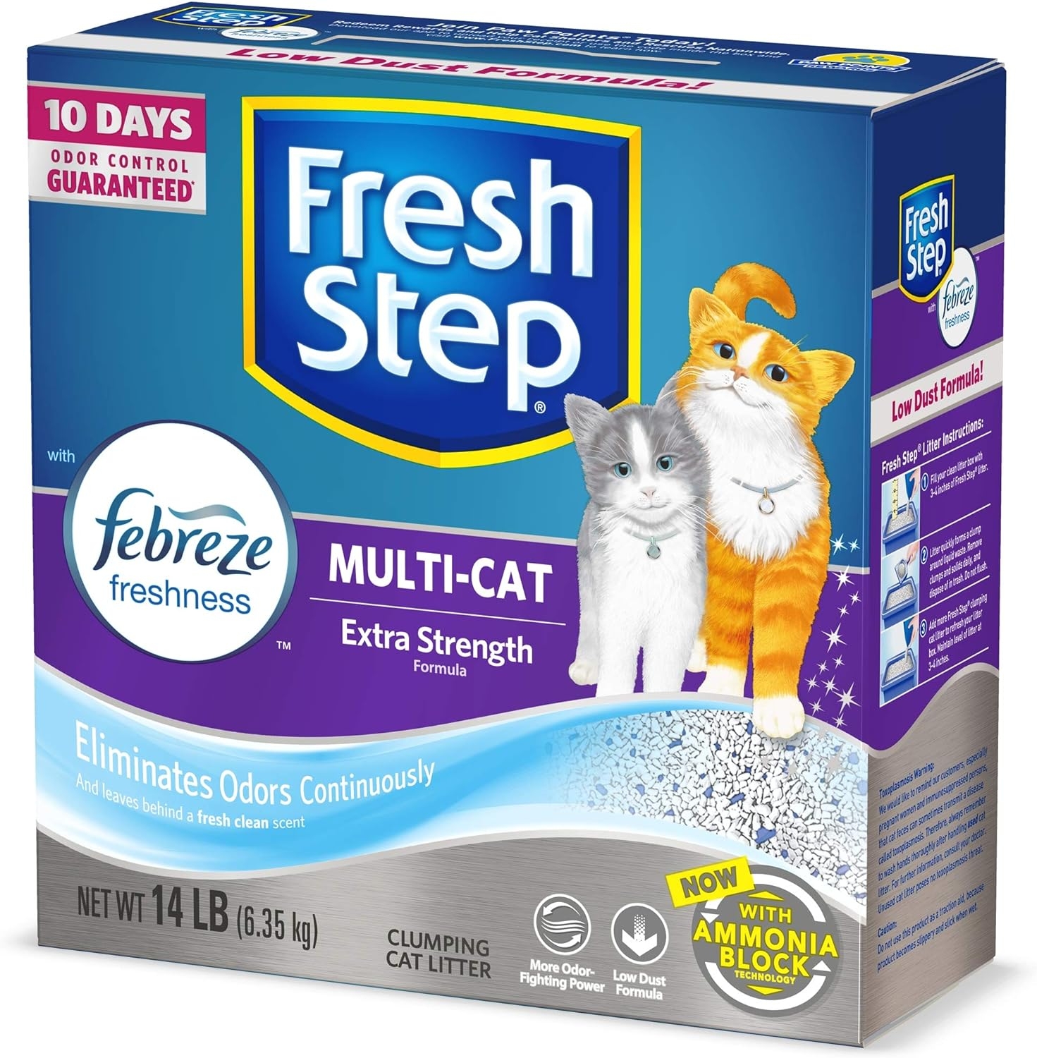 Fresh Step Multi-Cat with Febreze Freshness, Clumping Cat Litter, Scented