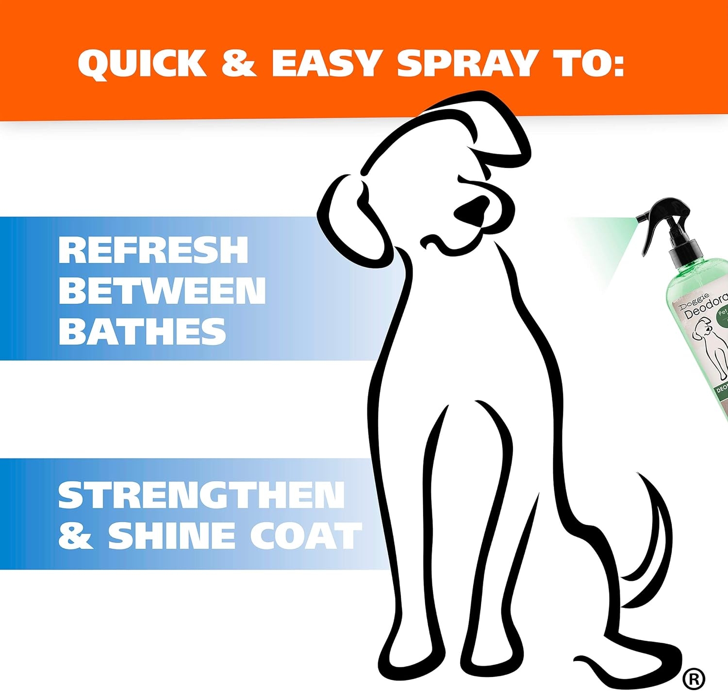 WAHL Deodorizing & Refreshing Pet Deodorant for Dogs - Eucalyptus & Spearmint for Coat Shine & Strengthening