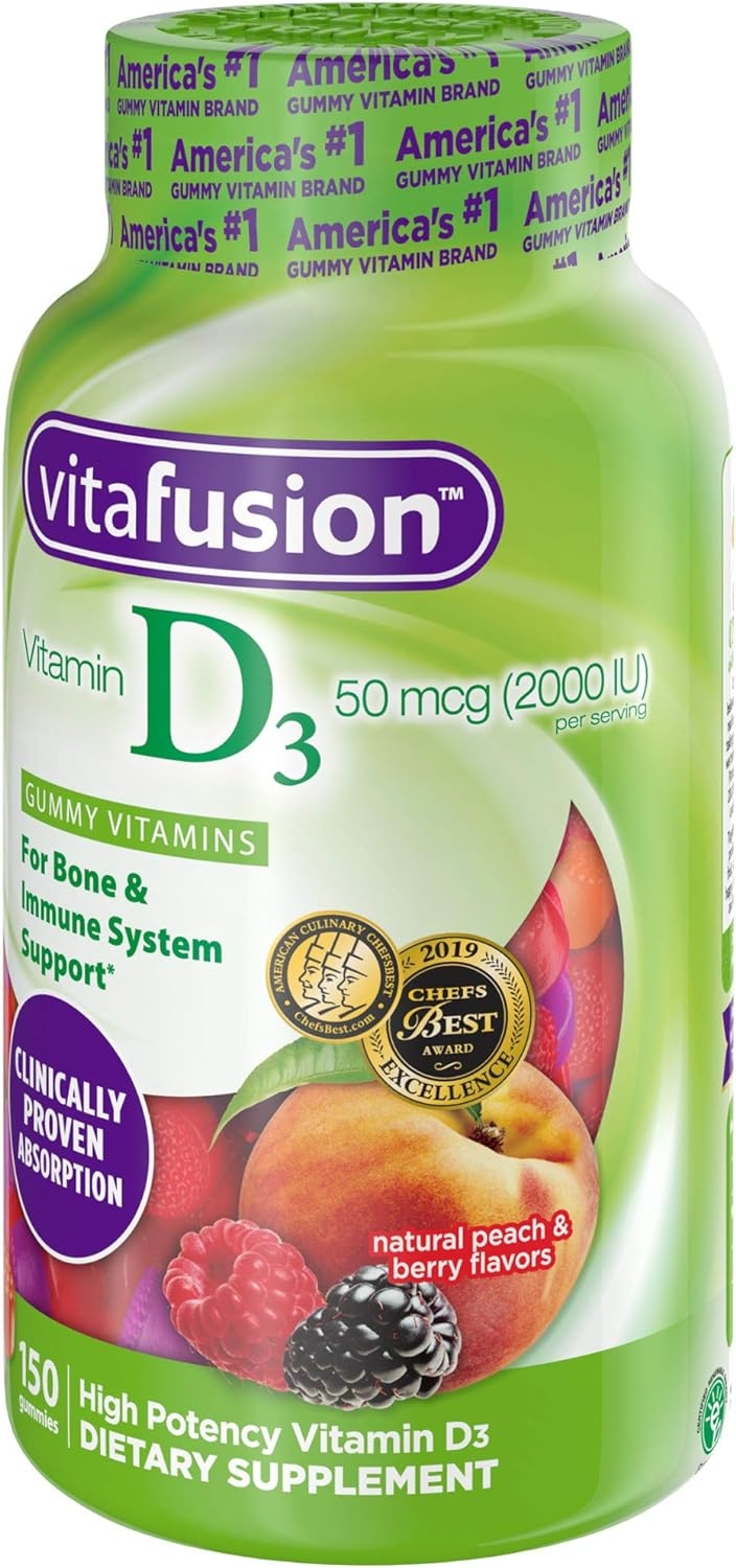 Vitafusion Vitamin D3 Gummy Vitamins, 150 ct