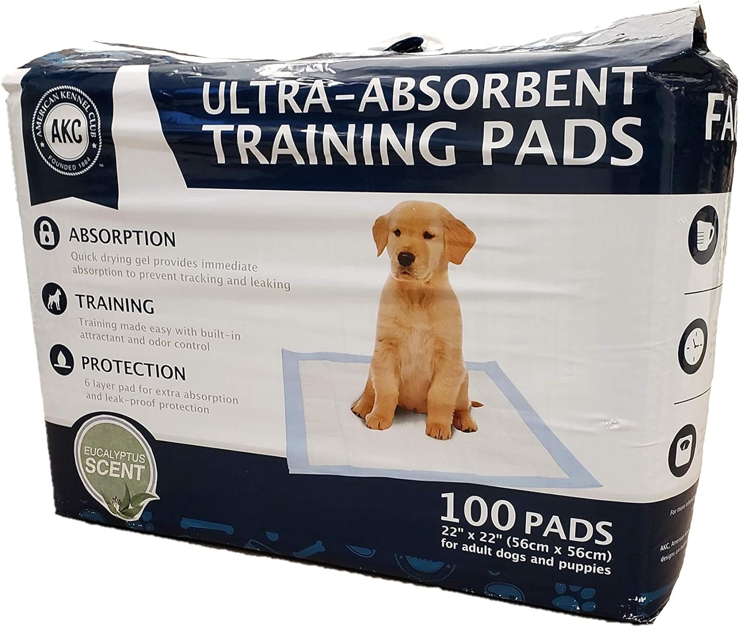 American Kennel Club Pet Training and Puppy Pads, Regular and Extra Large.