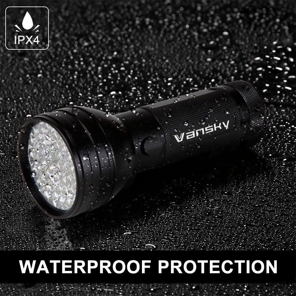 UV Flashlight Black light UV Lights , Vansky 51 LED Blacklight Pet Urine Detector For Dog/Cat Urine,Dry Stains,Bed Bug, Matching with Pet Odor Eliminator