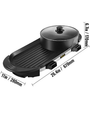 BBQ Pan Grill Hot Pot,Portable,Smokeless