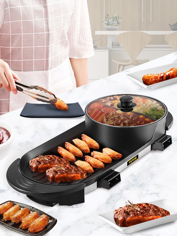 BBQ Pan Grill Hot Pot,Portable,Smokeless