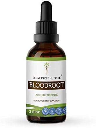 Bloodroot Alcohol Tincture Extract, Responsibly farmed Bloodroot (Sanguinaria Canadensis) Dried Root Tincture Supplement (2 fl oz)