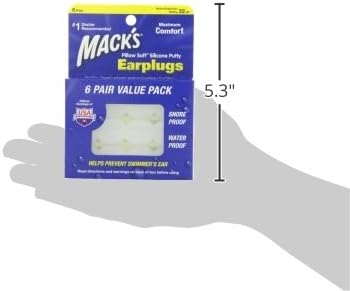 Mack's Pillow Soft Silicone Earplugs - 6 Pair, Value Pack – The Original Moldable Silicone Putty Ear Plugs for Sleeping, Snoring, Swimming, Travel, Concerts and Studying