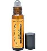 Headache Relief Essential Oil Roll On 10ml, Pre-Diluted, Ready to Use Roller for Migraine, Tensio...