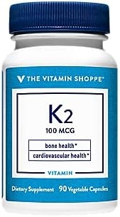 The Vitamin Shoppe Vitamin K2- 100 MCG (90 Vegetarian Capsules)
