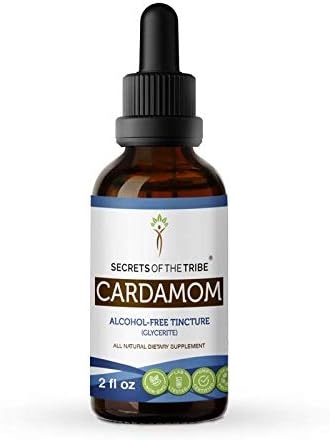 Cardamom Alcohol-Free Tincture Liquid Extract, Organic Cardamom (Elettaria cardamomum) Dried Seed Tincture Supplement (2 fl oz)