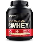 Optimum Nutrition Gold Standard 100% Whey Protein Powder, Vanilla Ice Cream, 5 Pound (Packaging M...