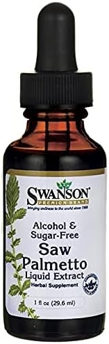 Swanson Saw Palmetto Liquid Extract (Alcohol and Sugar-Free) 1 fl Ounce (29.6 ml) Liquid