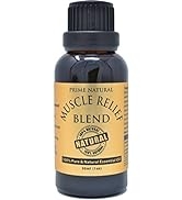 Prime Natural Muscle Relief Essential Oil Blend 30ml - Natural Pure Undiluted Therapeutic Grade f...
