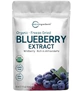Sustainably Canada Grown, Organic Blueberry Extract 50:1 Concentrated Powder, 6 Ounce, Wild Grown...