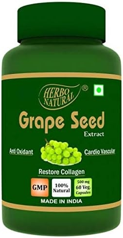 Herbo Natural Grape Seed Extract 500 Mg Syzygium Cumin GMP Certified 60 Veg Capsules (3)