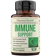 Immune Support Supplement with Olive Leaf Extract, Astragalus Root, Andrographis Paniculata & Ros...