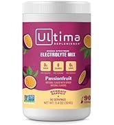 Ultima Replenisher Electrolyte Hydration Drink Mix Powder, Passionfruit, 90 Servings, no Sugar, 0...