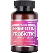 Zentastic Women's Probiotic & Prebiotic Supplement with Cranberry – 35 Billion CFU – Immune & Dig...