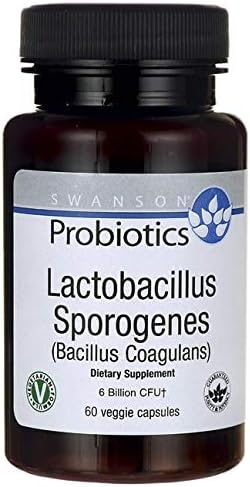 Swanson Bacillus Coagulans (Lactobacillus Sporogenes) - Probiotic Supplement Supporting Digestive Health with 6 Billion CFU - Natural GI Health Support - (60 Veggie Capsules)
