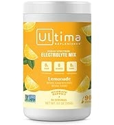 Ultima Hydrating Electrolyte Powder, Lemonade, 90 Servings, no Sugar, 0 Carbs or Calories, Keto, ...