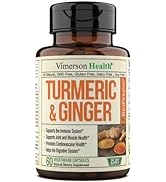 Turmeric Curcumin & Ginger Supplement with BioPerine Black Pepper - Natural Joint Discomfort Reli...
