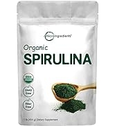 Micro Ingredients Organic Spirulina Powder, 16 Ounce, Raw Spirulina (Arthrospira Platensis), The ...